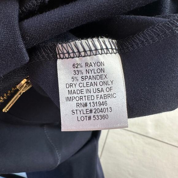 Jude Connally Pants Women Large Dark Navy Blue Olivia Ankle Back Zip Stretch New - Picture 6 of 13